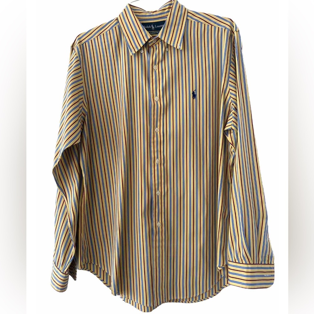 Ralph Lauren Polo Striped Classic Fit Size L Lightweight